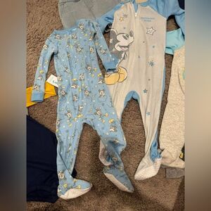 Disney Mickey Mouse Blue and Gray Kids One Piece pjs 18 months NEW